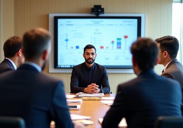 Business professionals in a high-level negotiation in Delhi